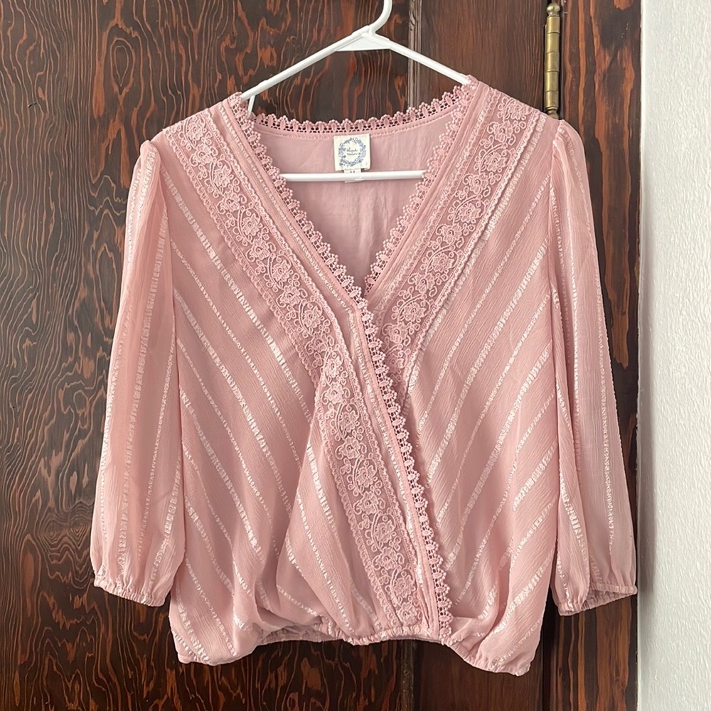 Pink 3/4 Sleeve Top